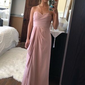 Blush bridesmaid dress watters